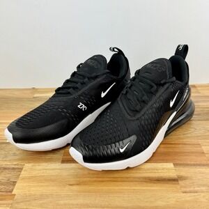 Nike Air Max 270 Mens Running Shoes Sneakers Black White AH8050-002 - Size 10